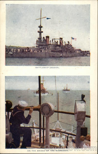 Battleship Oregon, On the Bridge of the Minnesota Ships