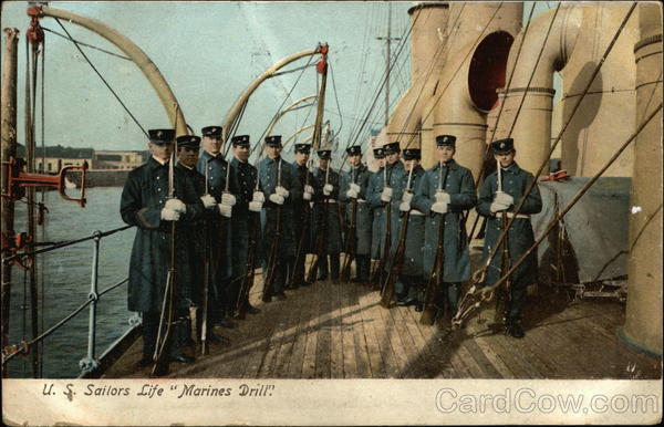 U.S. Sailors Life Marines Drill Navy