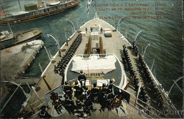 Quarter Deck, US Battleship Illinois Navy