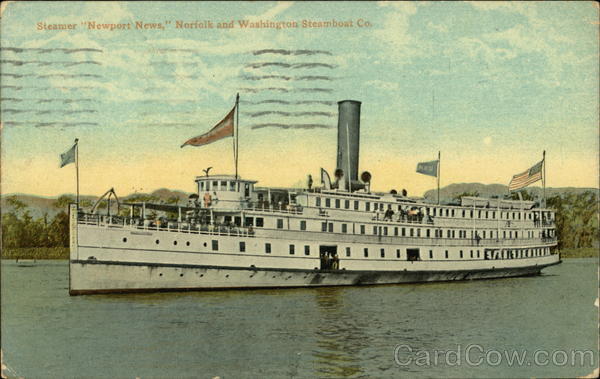 Steamer Newport News, Norfolk and Washington Steamboat Co