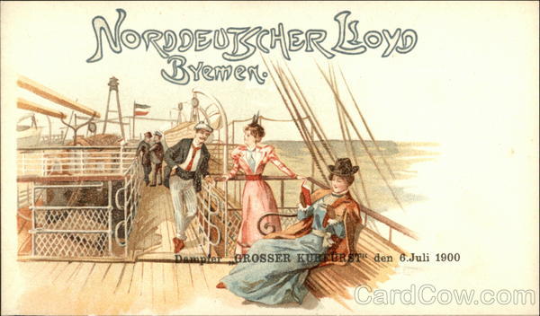 Norddeutscher Lloyd, Bremen - Dampfer Grosser Kurfürst den 6. Juli 1900