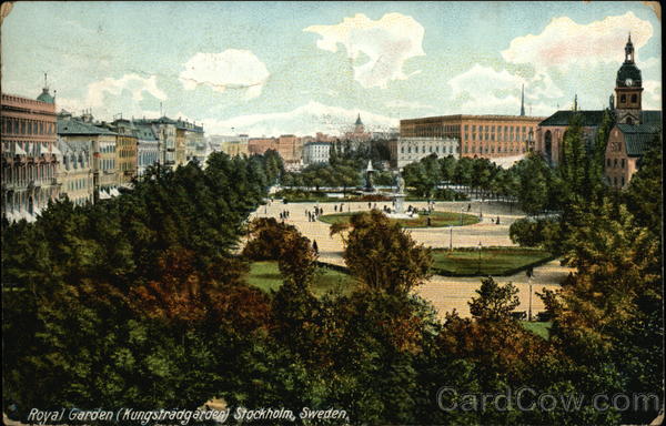 Royal Garden (Kungstradgarden) in Stockholm Sweden