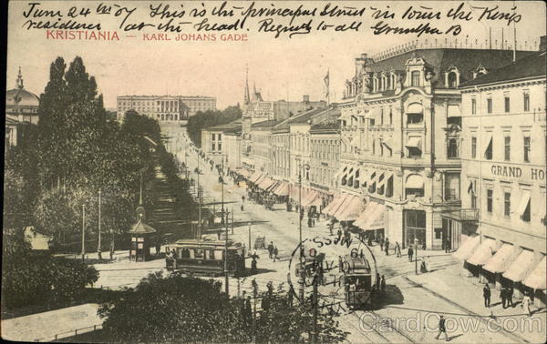 Kristiania - Karl Johans Gade Oslo Norway