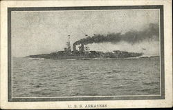 USS Arkansas on the Water Postcard