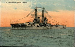 U.S. Battleship "North Dakota" Battleships Postcard Postcard