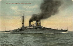 US Dreadnaught South Carolina Battleships Postcard Postcard