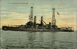 US Battleship Mississippi Battleships Postcard Postcard