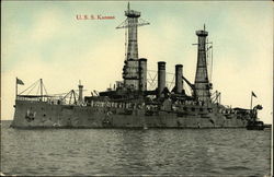 USS Kansas Postcard