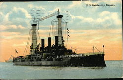 U.S. Battleship Kansas Battleships Postcard Postcard