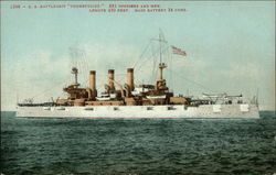 1268 - U.S. battleship "Connecticut" Postcard