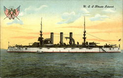 U.S.S. Rhode Island Postcard