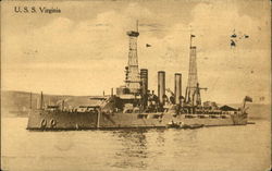 USS Virginia Postcard