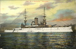 U. S. Battleship "Wisconsin" Battleships Postcard Postcard