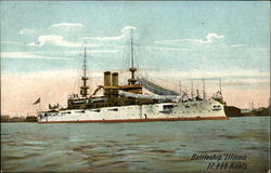 Battleship Illinois Battleships Postcard Postcard