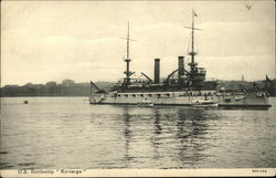U.S. Battleship Kersarge Postcard
