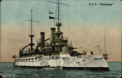 USS "Kearsarge" on the Water Battleships Postcard Postcard