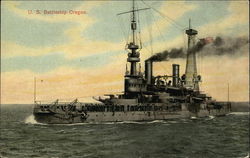 US Battleship Oregon Postcard