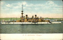 U.S. Battleship Oregon Postcard