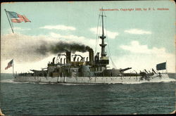 Massachusetts Battleships Postcard Postcard