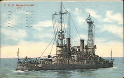 USS Massachusetts Postcard