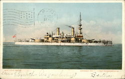 8199 - U.S.S. Indiana Battleships Postcard Postcard