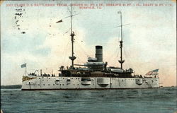 2nd Class U.S. Battleship Texas, Norfolk, Va Postcard