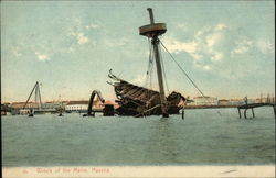 Wreck of the Maine, Havana Battleships Postcard Postcard