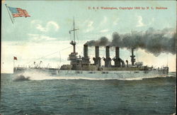 U.S.S. Washington Ships Postcard Postcard