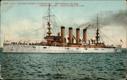 1284 - U. S. armored cruiser "Washington" Ships Postcard Postcard