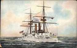 Protected Steel Cruiser Boston Ships Postcard Postcard