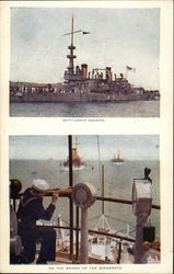 Battleship Oregon, On the Bridge of the Minnesota Battleship Oregon, On the Bridge of the Minnesota