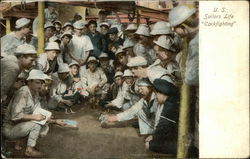 U.S. Sailors Life "Cockfighting." Postcard