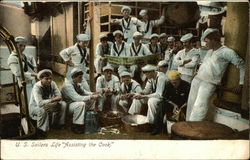 U.S. Sailors Life "Assisting the Cook" Postcard