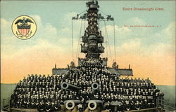 Entire Dreadnought Crew Ships Postcard Postcard