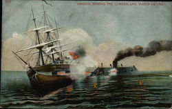 Virginia sinking the Cumberland, March 8th 1862 Virginia sinking the Cumberland, March 8th 1862