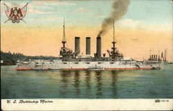 US Battleship Maine on the Water US Battleship Maine on the Water