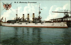 U.S. Battleship Connecticut Postcard