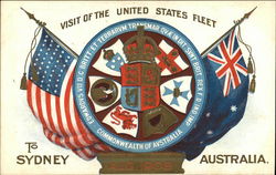 Visit of the United States Fleet to Sydney Australia Postcard
