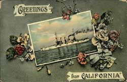 Greetings from California Postcard