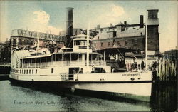Excursion Boat City of Newport Postcard