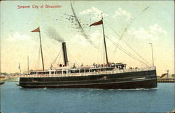 Steamer City of Gloucester Boats, Ships Postcard Postcard