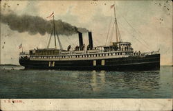 SS Miami on the Water Postcard