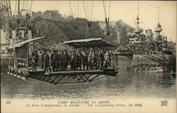 216 - Port militaire de Brest, Le Pont Transbordeur, la Nacelle - The Transbording bridge, the Skiff Postcard
