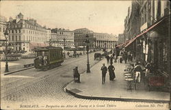 Perspective des Allées de Tourny et le Grand Théâtre Bordeaux, France Postcard Postcard