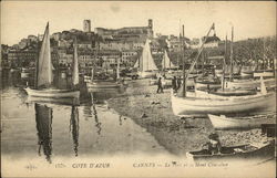 1579 - Cote d'Azur / Cannes - Le Port et le Mont Chevalier Postcard