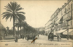 1868. Cote d'Azur - Nice - Avenue Massena Postcard