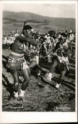 Zulu Dancing Girls Postcard