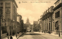 Bruxelles - Rue de la Régence et Palais des Beauts Arts Brussels, Belgium Benelux Countries Postcard Postcard
