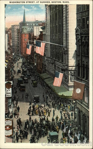 Washington Street at Summer Boston Massachusetts