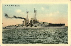 USS North Dakota Postcard